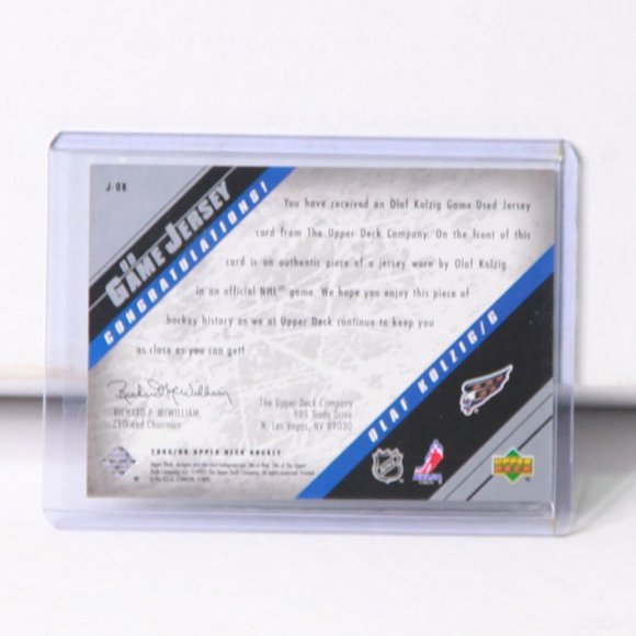 Olaf Kolzig Upper Deck Game-Used Jersey Hockey Card Washington Capitals 2005/06 - Picture 2 of 2